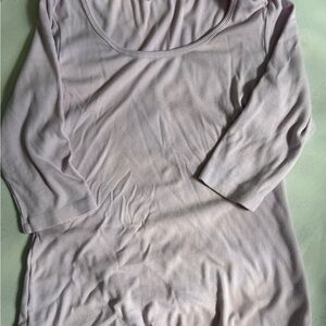 Light pink 3 piece set. Scoop Neck Women's Top, jacket, pants.